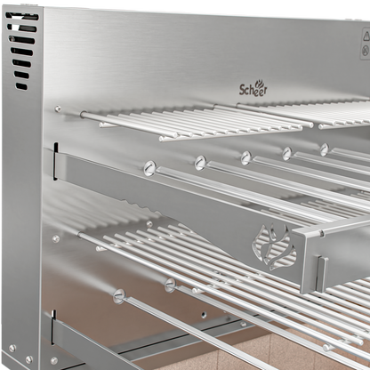 Churrasqueira Rotativa com Grelha e Descanso para Bancada Cooktop Scheer I9 RC 550