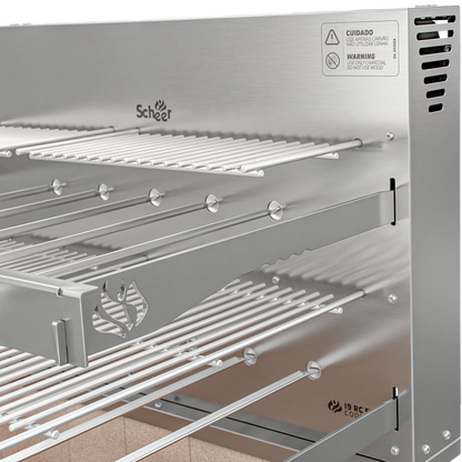 Churrasqueira Rotativa com Grelha e Descanso para Bancada Cooktop Scheer I9 RC 550