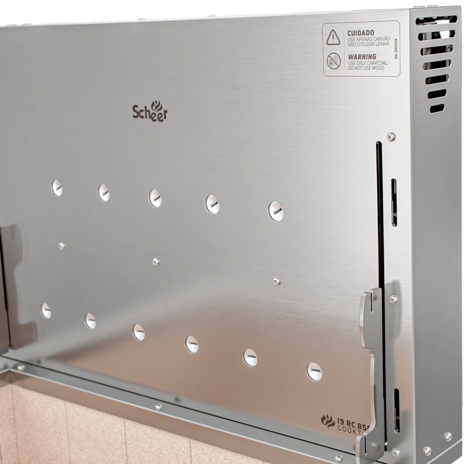 Churrasqueira Rotativa com Grelha Automática para Bancada Cooktop Scheer I9 RC 850