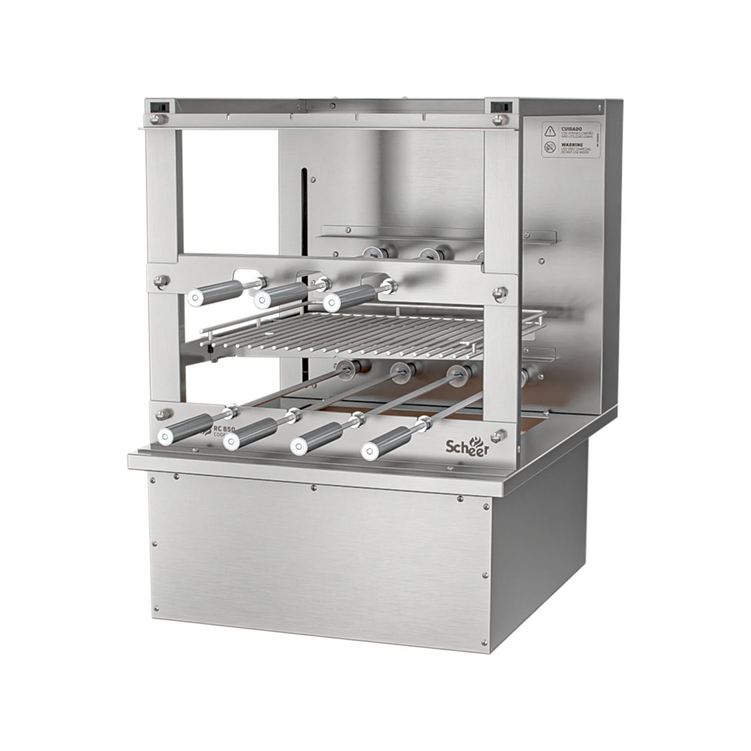 Churrasqueira Rotativa com Grelha Automática para Bancada Cooktop Scheer RC 850