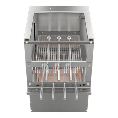 Churrasqueira Rotativa com Grelha Automática para Bancada Cooktop Scheer RC 850