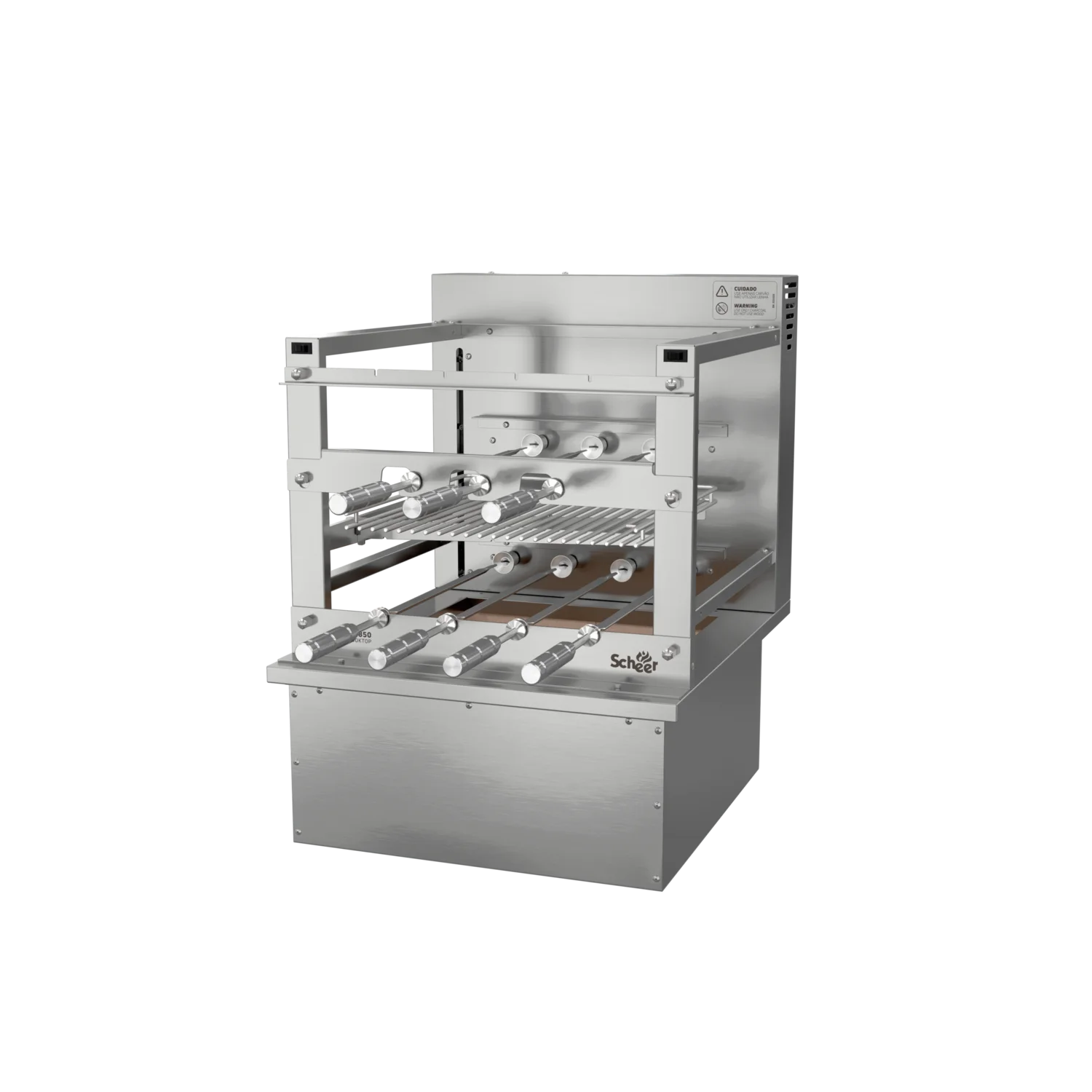 Churrasqueira Rotativa com Grelha Automática para Bancada Cooktop Scheer RC 850