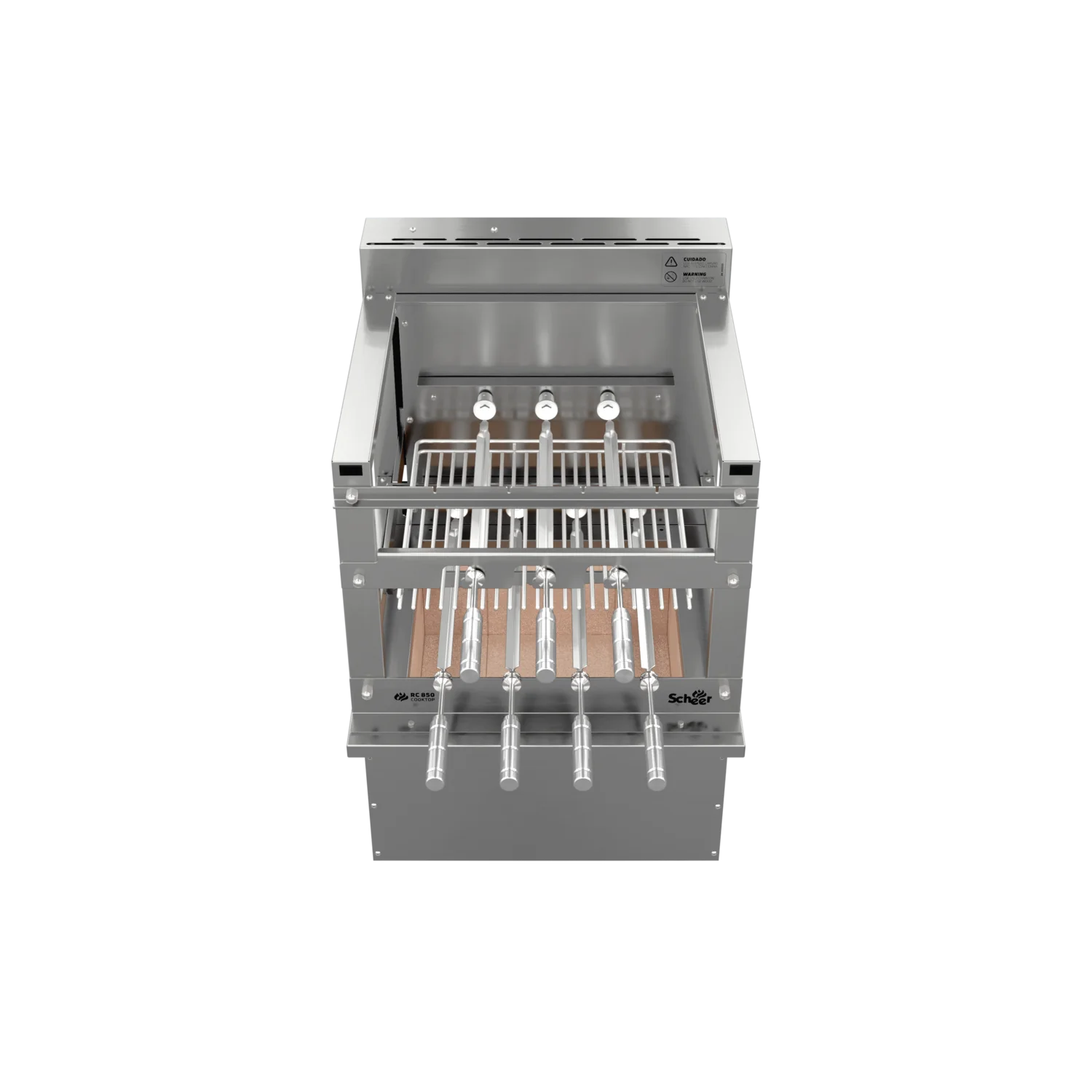 Rotating Grill with Automatic Grate for Cooktop Countertop Scheer RC 850