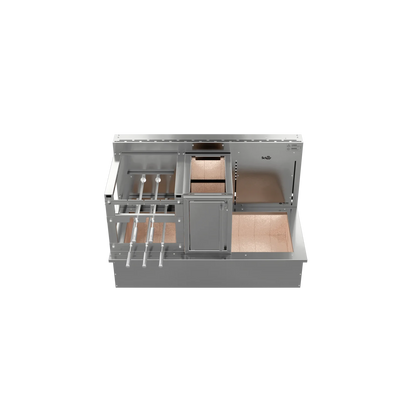 Churrasqueira Rotativa com Braseiro e Grelha Automática para Bancada Cooktop Scheer TRE 900