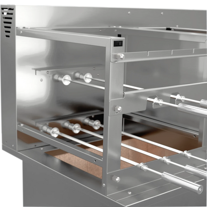 Churrasqueira Rotativa com Braseiro e Grelha Automática para Bancada Cooktop Scheer TRE 900