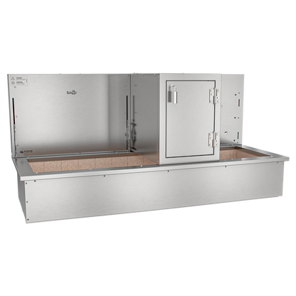 Churrasqueira Rotativa com Braseiro e Grelha Automática para Bancada Cooktop Scheer I9 TRE 900