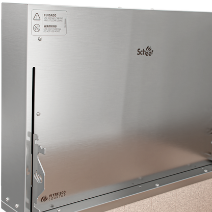 Churrasqueira Rotativa com Braseiro e Grelha Automática para Bancada Cooktop Scheer I9 TRE 900