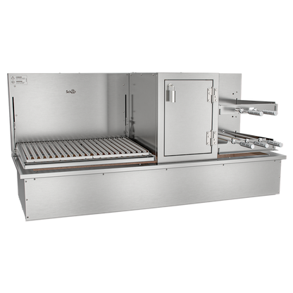 Churrasqueira Rotativa com Braseiro e Grelha Automática para Bancada Cooktop Scheer I9 TRE 900