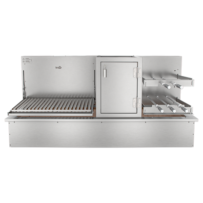 Churrasqueira Rotativa com Braseiro e Grelha Automática para Bancada Cooktop Scheer I9 TRE 900