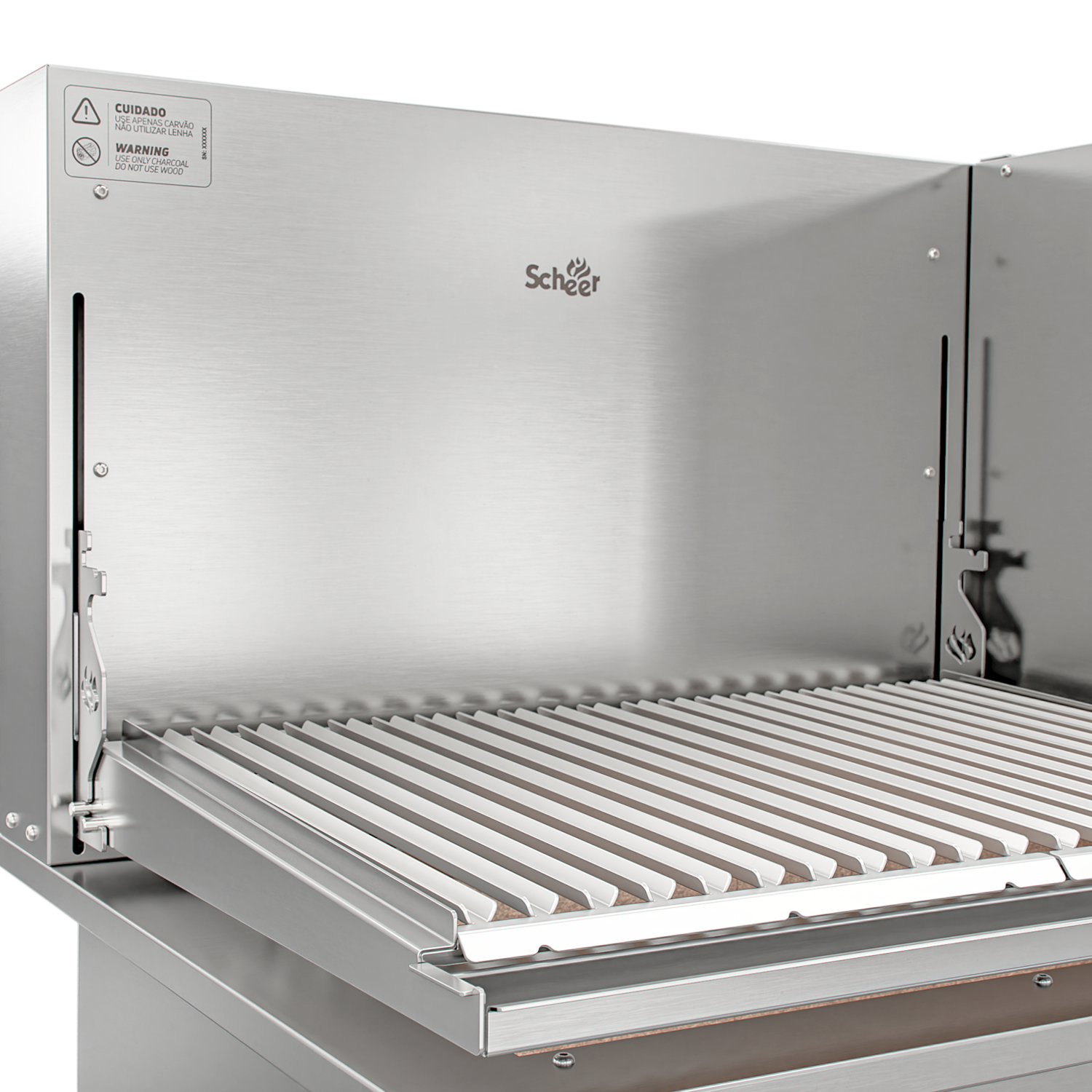 Churrasqueira Rotativa com Braseiro e Grelha Automática para Bancada Cooktop Scheer I9 TRE 900