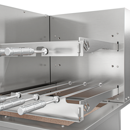 Churrasqueira Rotativa com Braseiro e Grelha Automática para Bancada Cooktop Scheer I9 TRE 900