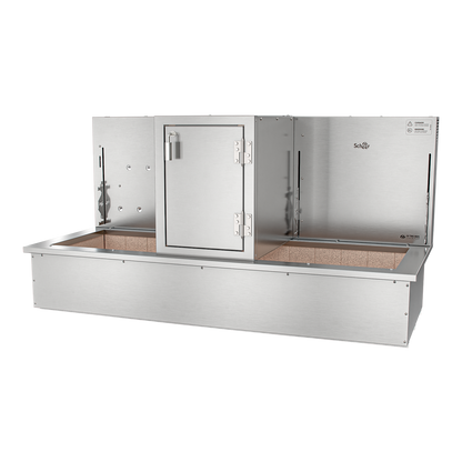 Churrasqueira Rotativa com Braseiro e Grelha Automática para Bancada Cooktop Scheer I9 TRE 905