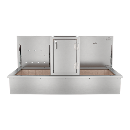 Churrasqueira Rotativa com Braseiro e Grelha Automática para Bancada Cooktop Scheer I9 TRE 905