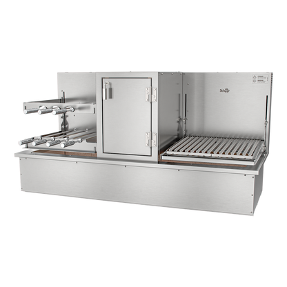 Churrasqueira Rotativa com Braseiro e Grelha Automática para Bancada Cooktop Scheer I9 TRE 905