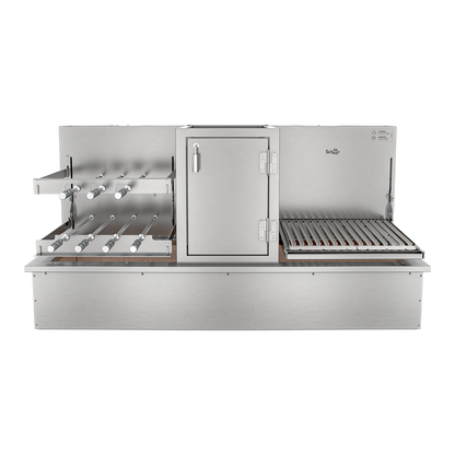 Churrasqueira Rotativa com Braseiro e Grelha Automática para Bancada Cooktop Scheer I9 TRE 905