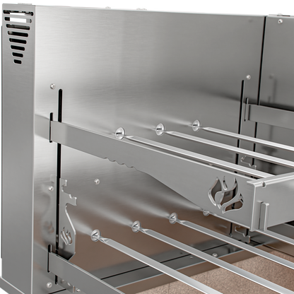 Churrasqueira Rotativa com Braseiro e Grelha Automática para Bancada Cooktop Scheer I9 TRE 905