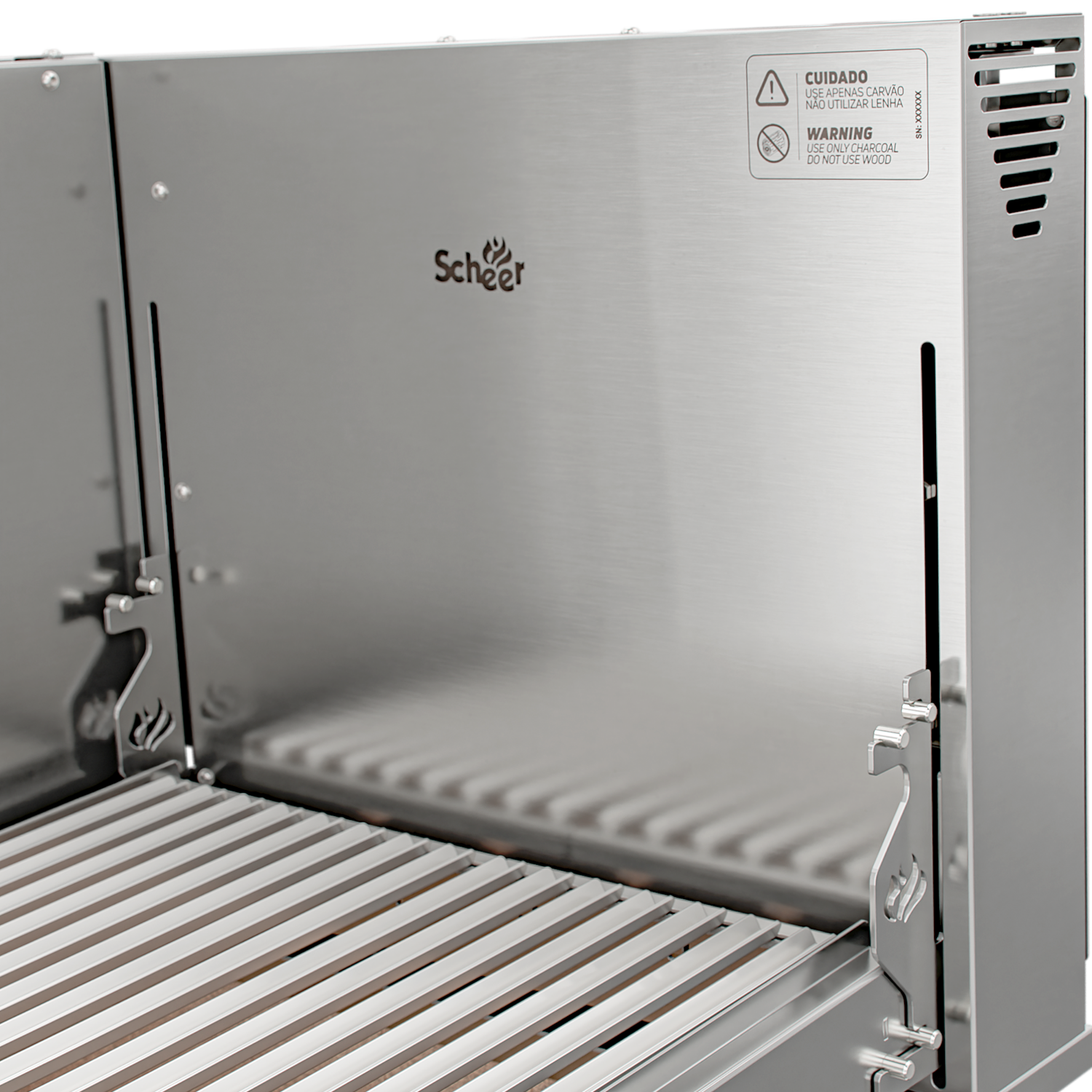 Churrasqueira Rotativa com Braseiro e Grelha Automática para Bancada Cooktop Scheer I9 TRE 905