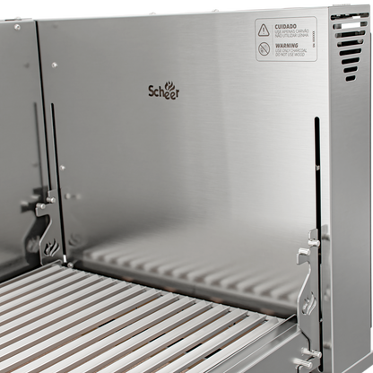 Churrasqueira Rotativa com Braseiro e Grelha Automática para Bancada Cooktop Scheer I9 TRE 905