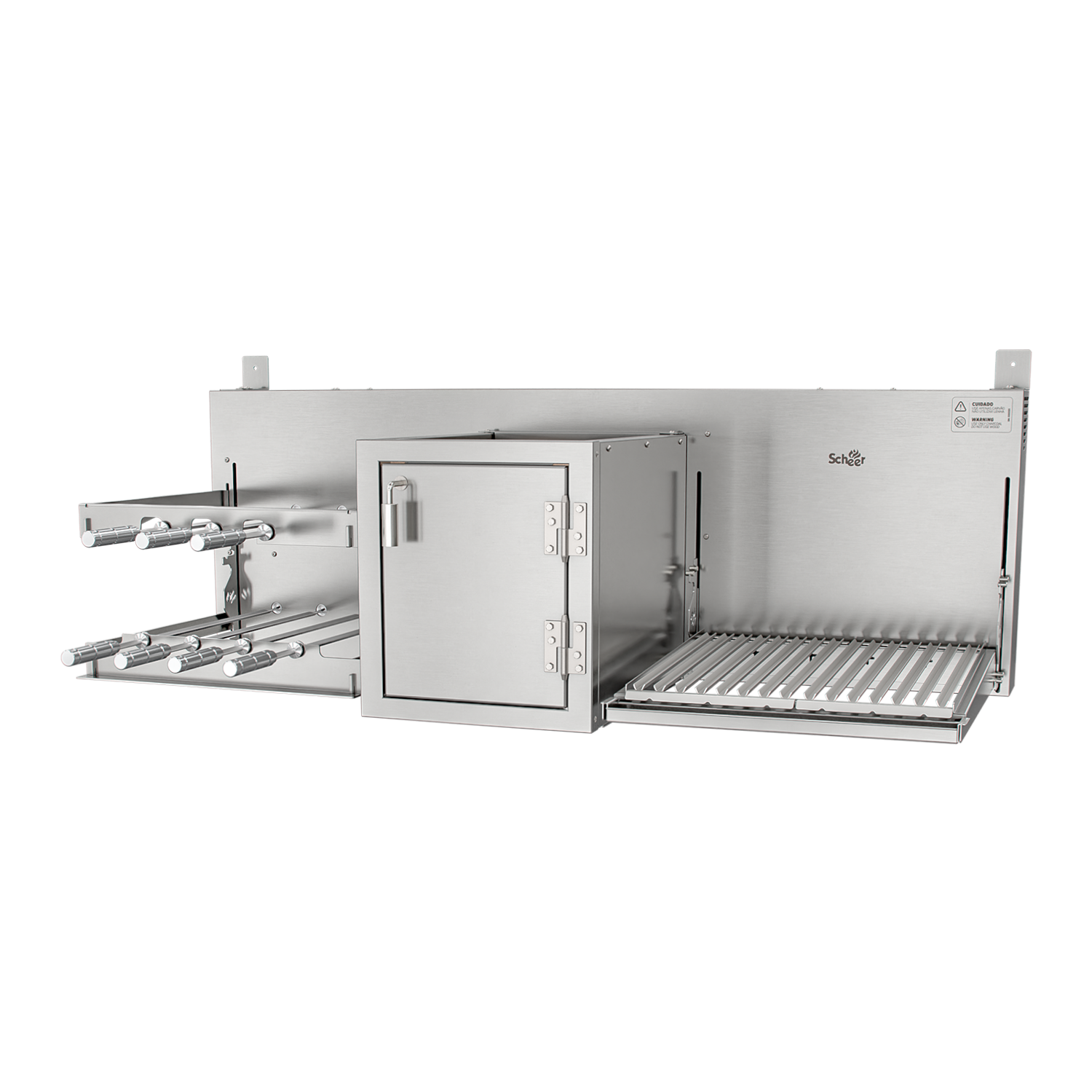 Churrasqueira Rotativa com Braseiro e Grelha Automática Scheer I9 TRE 905