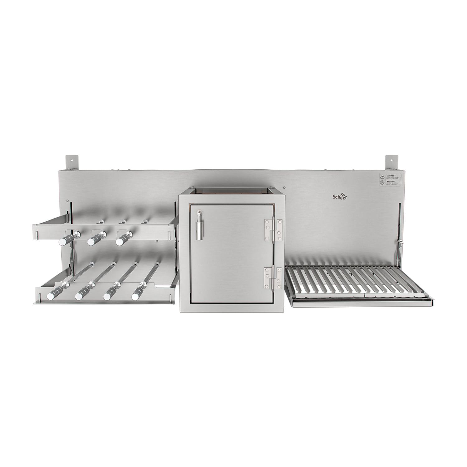 Churrasqueira Rotativa com Braseiro e Grelha Automática Scheer I9 TRE 905