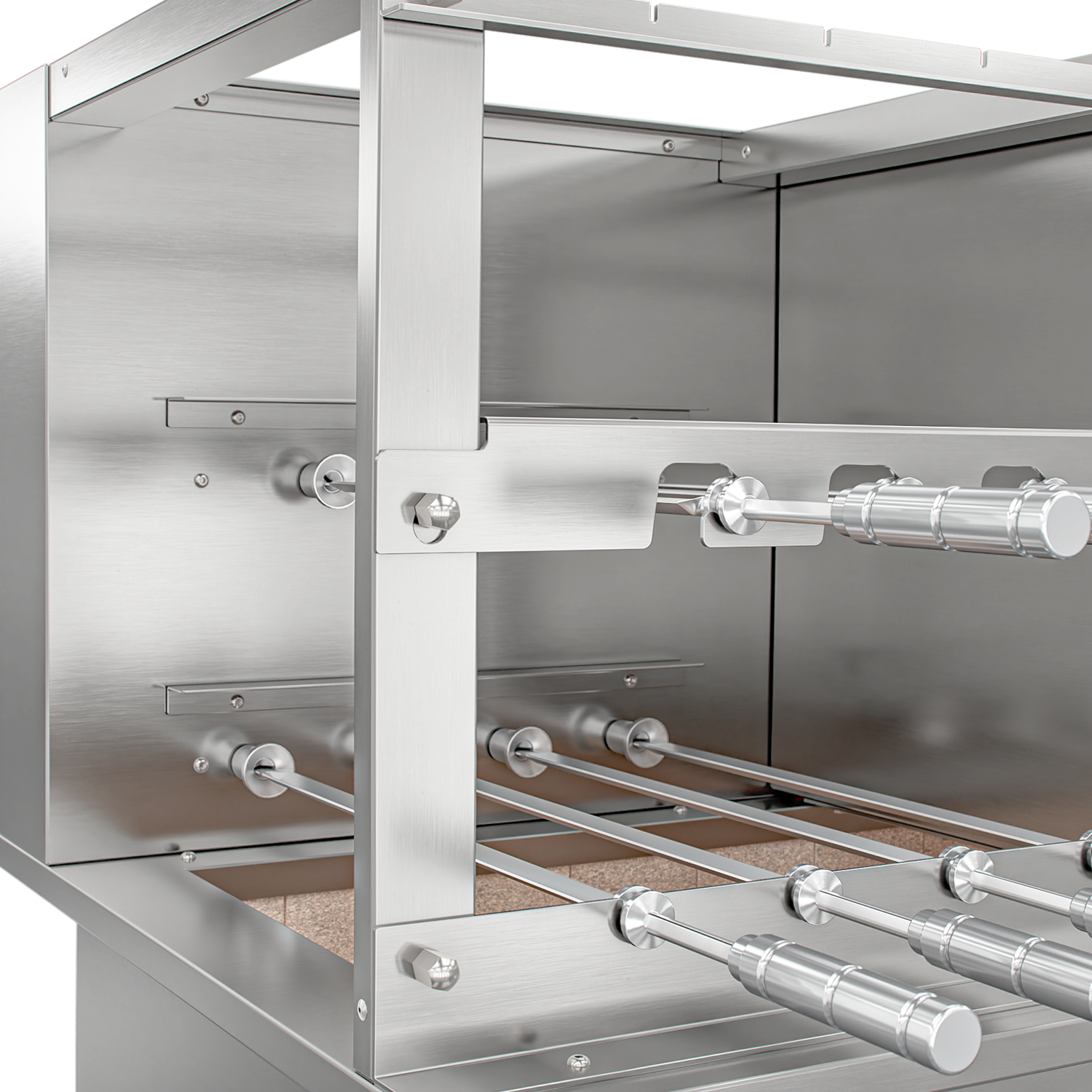 Churrasqueira Rotativa com Braseiro e Grelha Automática para Bancada Cooktop Scheer TRE 900
