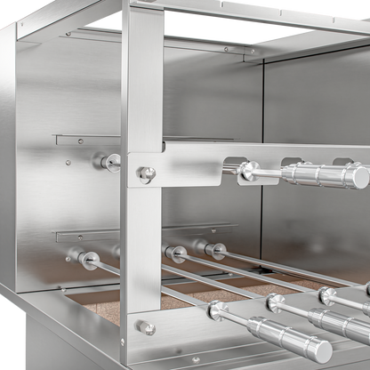 Churrasqueira Rotativa com Braseiro e Grelha Automática para Bancada Cooktop Scheer TRE 900