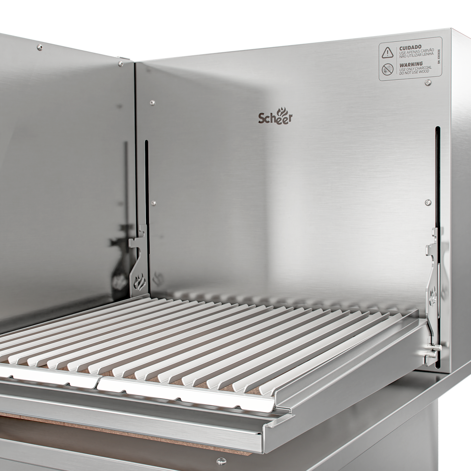 Churrasqueira Rotativa com Braseiro e Grelha Automática para Bancada Cooktop Scheer TRE 900