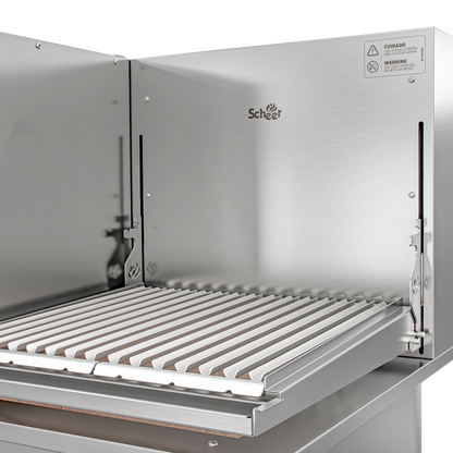 Churrasqueira Rotativa com Braseiro e Grelha Automática para Bancada Cooktop Scheer TRE 900