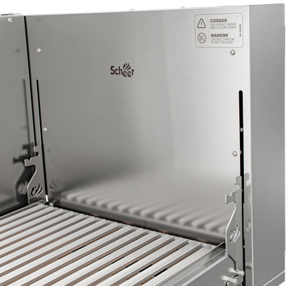 Churrasqueira Rotativa com Braseiro e Grelha Automática para Bancada Cooktop Scheer TRE 900