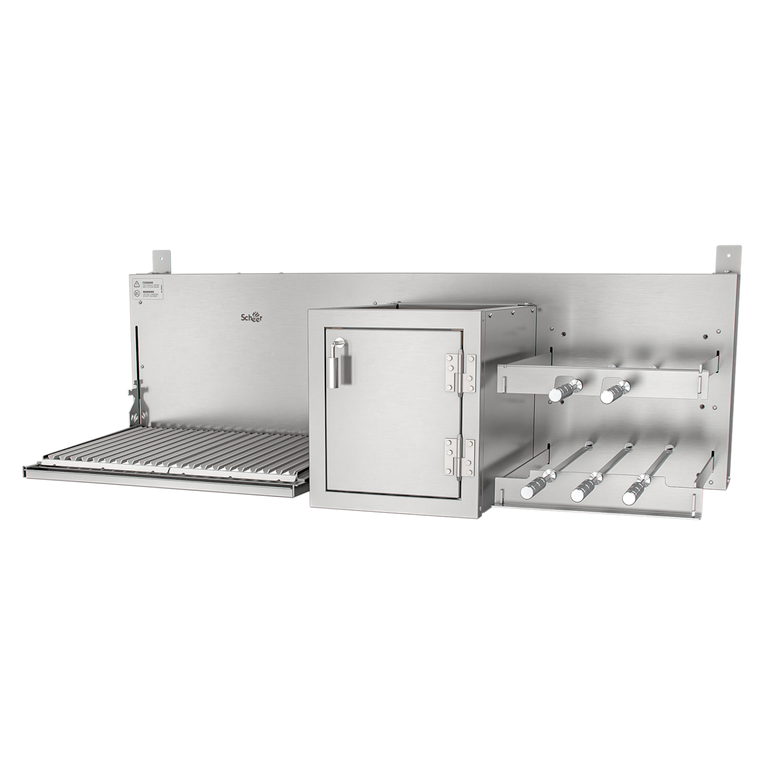 Churrasqueira Rotativa com Braseiro e Grelha Automática Scheer I9 TRE 900