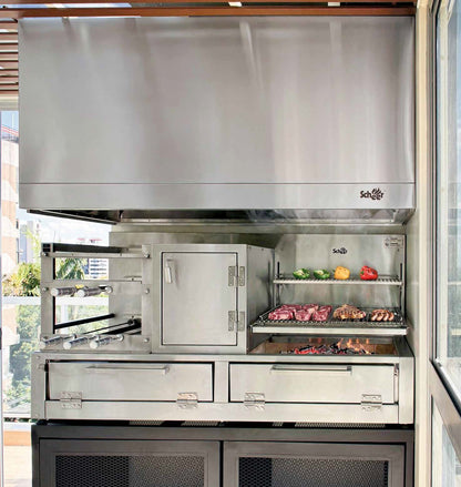 Square Stainless Steel Range Hood by Scheer