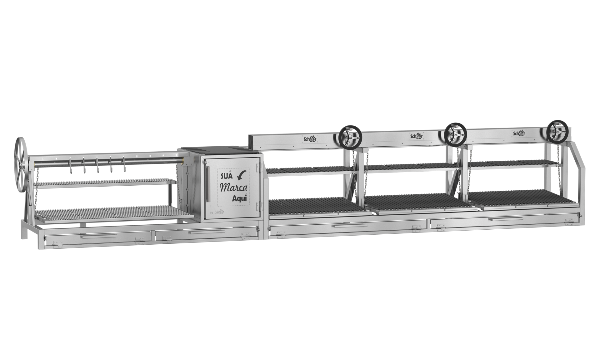 Parrilla Profissional Scheer 693 + 673