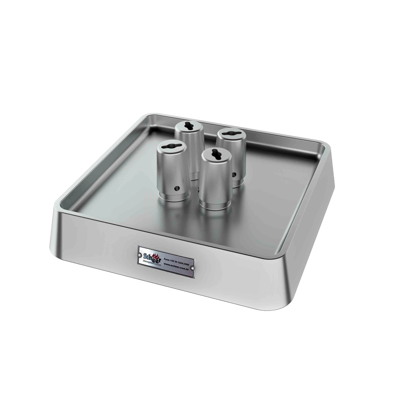 Porta Espeto Quadrado 4 Espetos Scheer